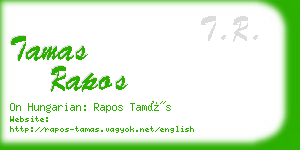 tamas rapos business card